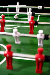 Foosball table soccer sport team football players