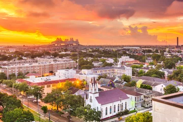 Tuinposter New Orleans, Louisiana, USA town skyline over the Garden District © SeanPavonePhoto