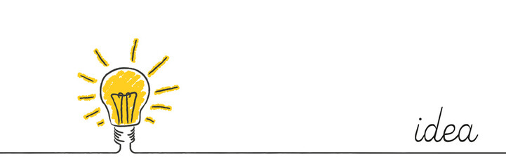 idea light bulb banner concept