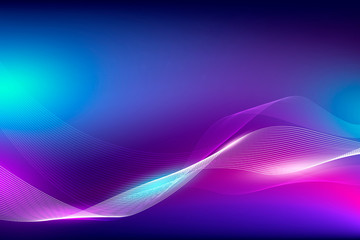 Abstract fluid color and line wave with light background vector illustration