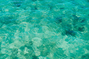 Fototapeta na wymiar blue water in sea.