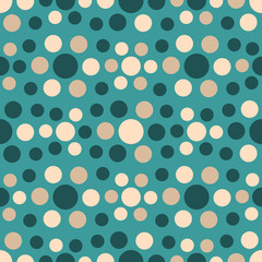 Seamless abstract geometric pattern with the image of multicolored circles.