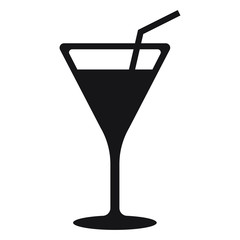 Cocktail vector icon, drink icon