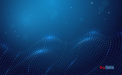 Abstract technology background. Big data visualization