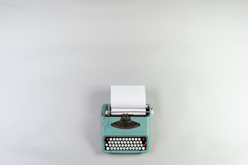Typewriter on blank background