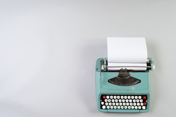 Typewriter on blank background