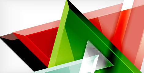 Dynamic triangle composition abstract background