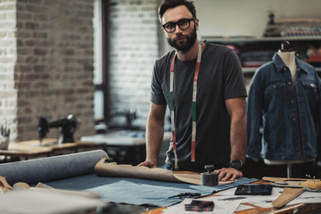 Fashion designer working in his studio