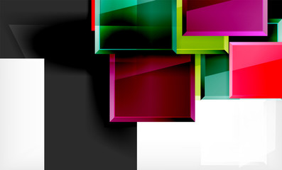 Colorful square and rectangle blocks background