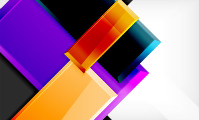 Color squares futuristic abstract background