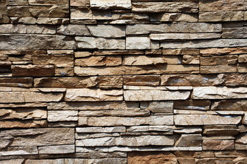 自然石のレンガの壁のイメージ