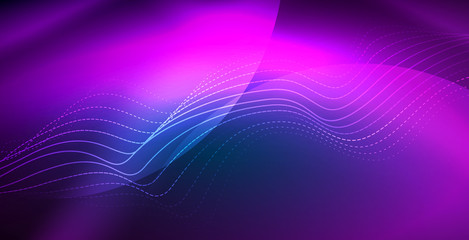 Neon wave background