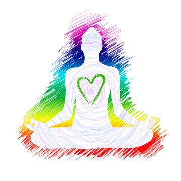 Power of yoga, meditation and love energy