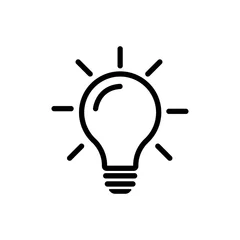 Foto op Plexiglas Bulb light vector icon. Lighting Electric lamp. Electricity, shine. Light Bulb icon vector © yana