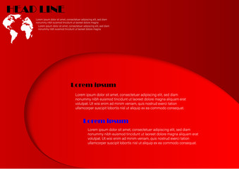 RED COVER WITH PAPER REALISTIC STYLE