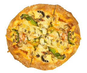 pizza isolated in white background