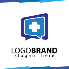 Obraz premium Medical Talk Logo Vector template