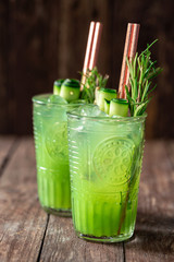 Ice cold tropical refreshment smoothie for body rejuvenation