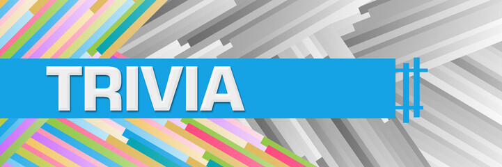 Trivia Grey Colorful Lines Background Horizontal 