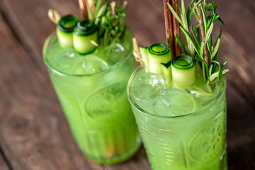 Ice cold tropical refreshment smoothie for body rejuvenation