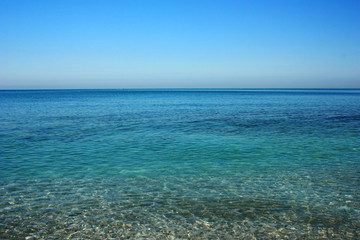 Green-blue expanse of the sea