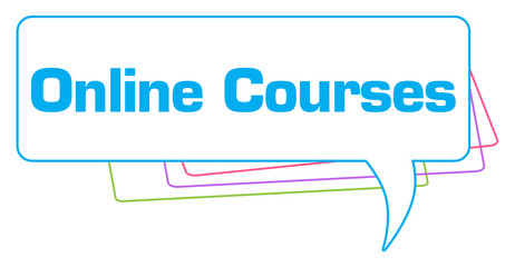 Online Courses Colorful Stroke Comment Symbol 