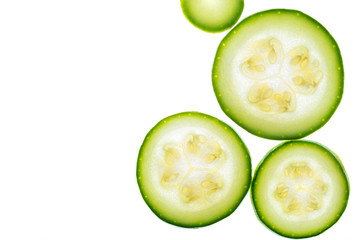 Marrow squash slices details