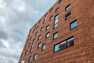 Fototapeta na wymiar exterior side view of house made by bricks 