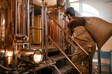 Man working in a brewery
