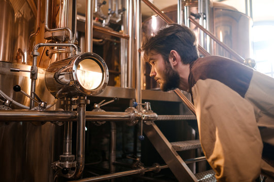 Man working in a brewery