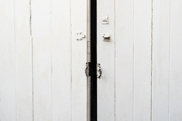 White wooden vintage door