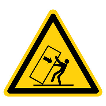 Body Crush Tip over Hazard Symbol Sign, Vector Illustration, Isolate On White Background Label .EPS10