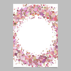 Abstract confetti dot poster background - vector page border template design
