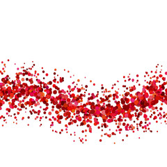 Abstract blank wave scattered confetti circle background template