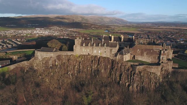 United Kingdom, Scotland, Stirlingshire, aerial view of Stirling Castle 