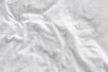 Close up of bedding White sheets with copy space.