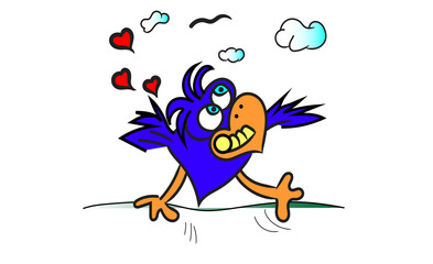 notebook, bird in flight, bird in love to another bird, love is in the air, platonic love