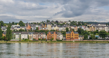 Obraz premium Koblenz, Germany - located on the confluence of rivers Rhine and Moselle, Koblenz is a wonderful town which displays a medieval Old Town and many important landmarks