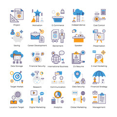 Business Analysis Flat Vectors Pack