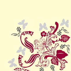 abstract floral background with flowers