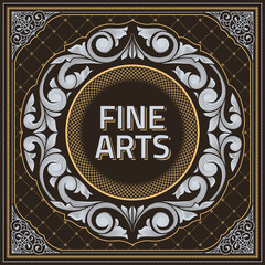 Vintage decorative ornate label design