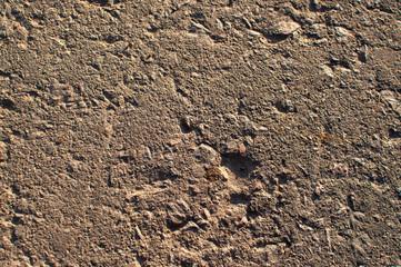 structure of asphalt road in the morning
