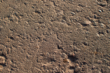 structure of asphalt road in the morning