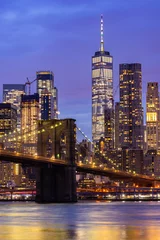 Deurstickers Brooklyn brug New York © vichie81