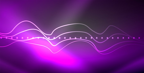 Neon lines shiny glowing background