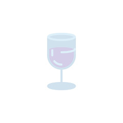 Wine glass flat icon, vector sign, Alcohol drink glass colorful pictogram isolated on white. Symbol, logo illustration. Flat style design