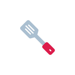 Kitchen spatula flat icon, vector sign, Cooking spoon, food turne colorful pictogram isolated on white. Symbol, logo illustration. Flat style design