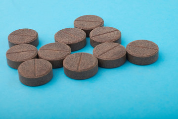 Obraz na płótnie Canvas medicines pills vitamins pills health macro