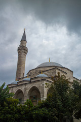 Fototapeta na wymiar View of Firuz Agha Mosque in rainy day Istanbul, Turkey