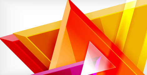 Dynamic triangle composition abstract background
